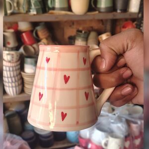 Heart Checkered Mug