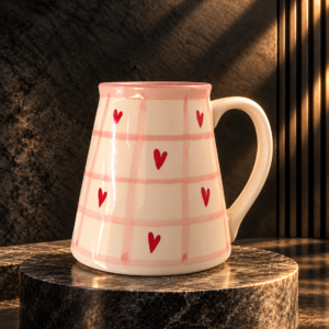 Heart Checkered Mug