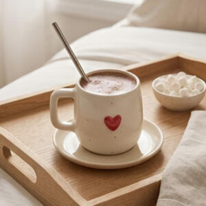 Premium Heart Shake Mug With Lid